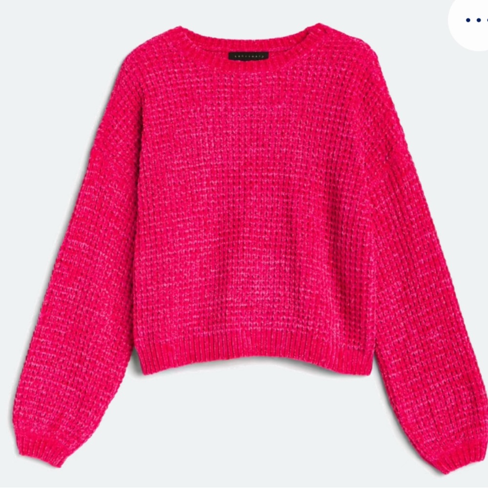 Sanctuary Vibrant Pink Crew Neck Sweater